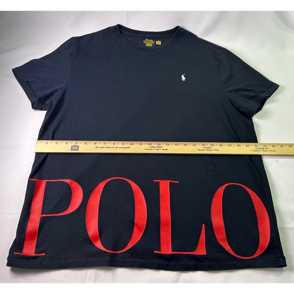 Polo Ralph Lauren Shirt XL Black Red Graphic Tee Big Logo Classic Fit Casual - Picture 7 of 9